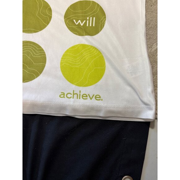 Vapor Apparel Believe & You Will Achieve Graphic T-Shirt Med V Neck White Green - Picture 5 of 9